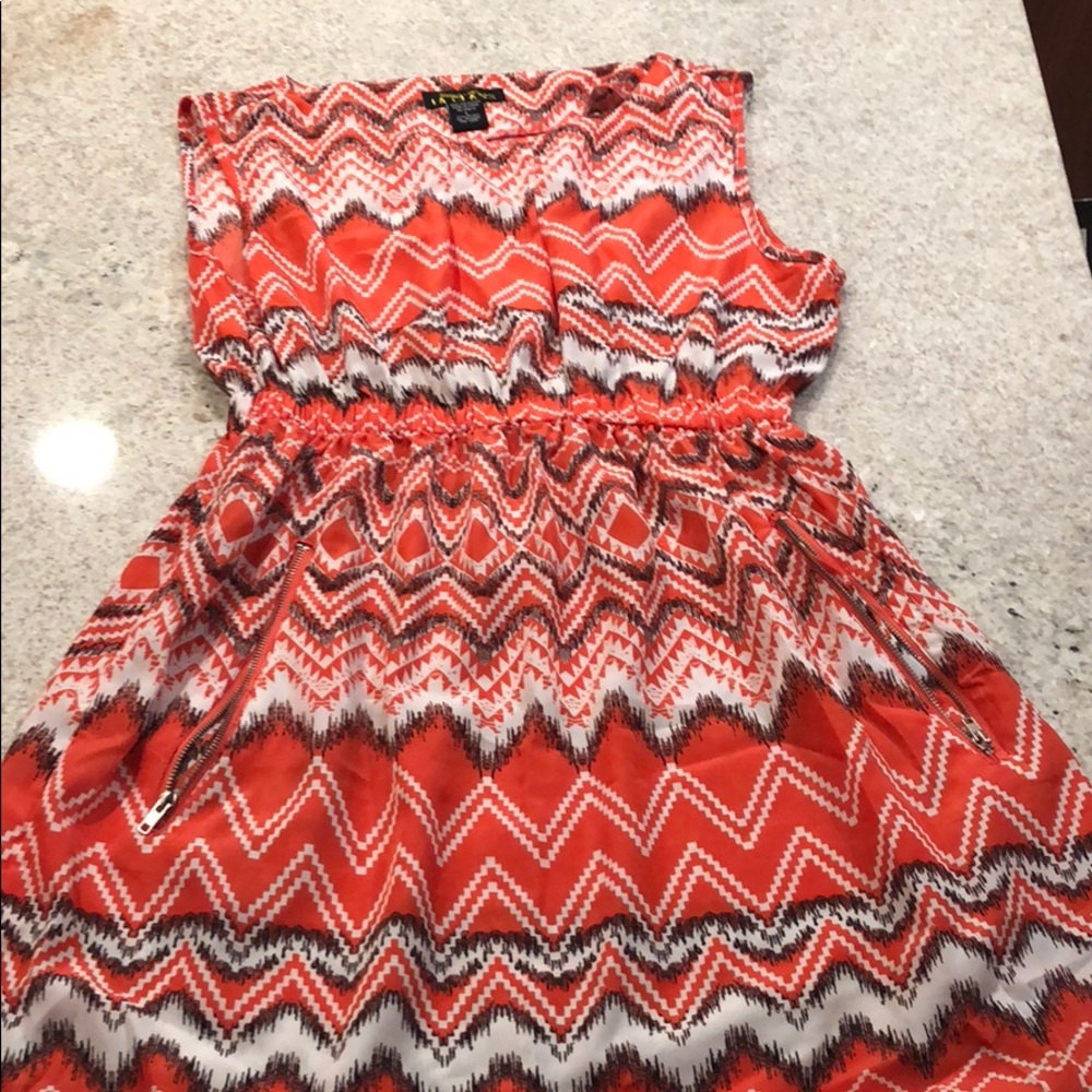 Orange tank top dress